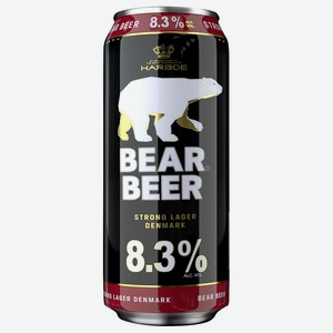 Пиво светлое Bear Beer Strong Lager, 0,45 л