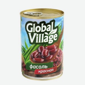 Фасоль красная Global Village в собственном соку, 425 мл