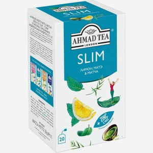 Чайный напиток травяной Ahmad Tea Mate & Matcha Green Tea Slim, 20×1,5 г