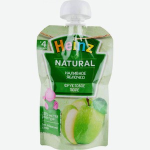 Пюре фруктовое Heinz Natural Наливное яблочко с 4 месяцев, 90 г