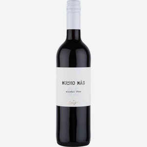 Вино безалкогольное Mucho Mas красное полусухое, 0,75 л