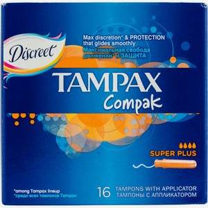 Тампоны Tampax Compak Super plus, 16 шт.