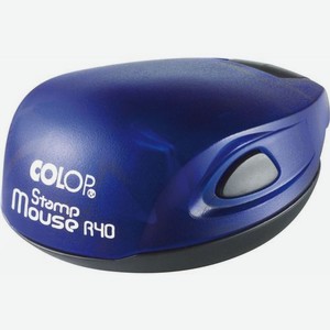 Печать самонаборная COLOP Stamp Mouse R40/1.5 SET, оттиск 40 мм, шрифт 3.1 мм, 1.5 текста, круглый, синий