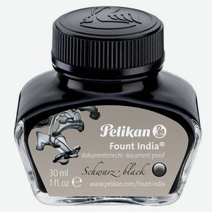 Флакон с чернилами Pelikan Fount India 78 (PL221143) черный чернила не смывающиеся 30мл для ручек пе