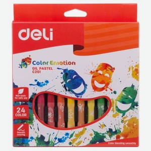 Пастель масляная Deli Color Emotion EC20120, шестигранные, 24 цвета