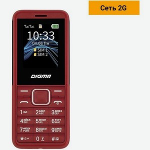 Сотовый телефон Digma Linx C171, красный
