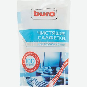 Влажные салфетки Buro BU-Zscreen, 100 шт (запасной блок) для экранов мониторов/плазменных/жк телевизоров/ноутбуков