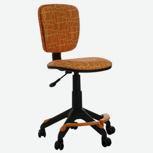 Кресло детское Бюрократ CH-204-F, на колесиках, ткань, оранжевый [ch-204-f/giraffe]
