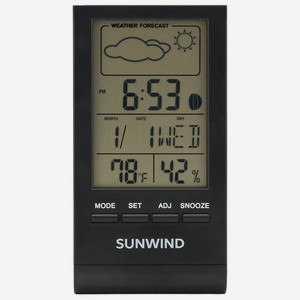 Термометр SunWind SW-WSH207, черный