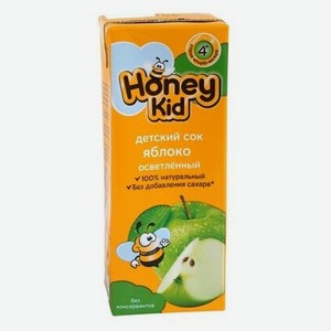 Сок Honey Kid яблоко осветленный, без сахара, 200 мл