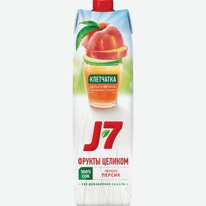 Сок яблочно-персиковый с мякотью для детского питания J7 0,97 л.