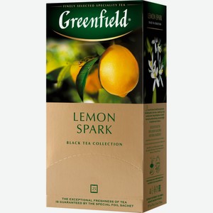 Чай черный GREENFIELD Lemon spark цейлонский к/уп, Россия, 25 пак