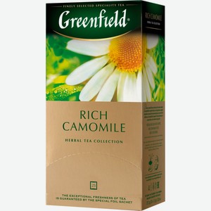 Чай травяной GREENFIELD Rich Camomile к/уп, Россия, 25 пак