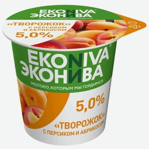 ЭкоНива творожок с персиком и абрикосом 5%, 125 г