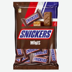Батончики шоколадные Snickers Minis, 180 г