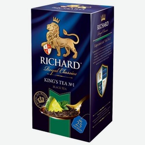 Чай черный Richard King s Tea №1 с лаймом и мятой в пакетиках, 25 шт.