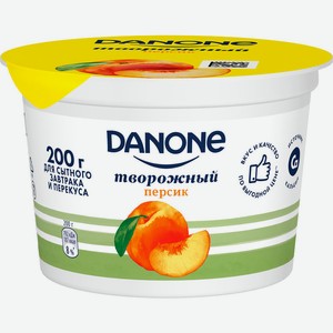 Творожный продукт Danone с персиком 1,9% бзмж, 200 г