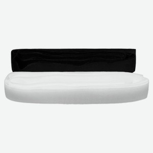 Лента самоклеющаяся «Дамское счастье» белая и черная 0,5 м, 1 упаковка