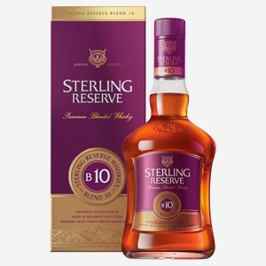 Виски Sterling Reserve B10 Premium Blended в подарочной коробке Индия, 0,75 л
