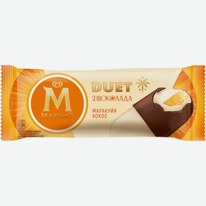 Мороженое Магнат Duet cливочное Маракуйя-кокос Два шоколада эскимо 70 г