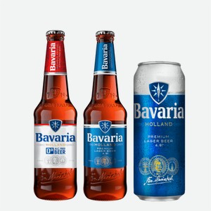 Пиво БАВАРИЯ Премиум/Безалкогольное 0,45л