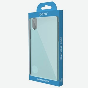 Клип-кейс PERO софт-тач для Samsung A01 голубой