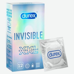 Презервативы из натурального латекса Durex Invisible XXL No12