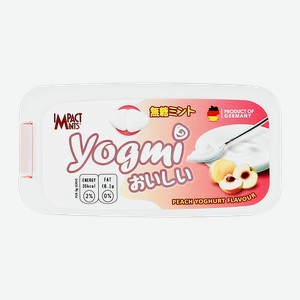 Освежающие драже IMPACT MINTS YOGMI без сахара со вкусом йогурта с персиком 9 г
