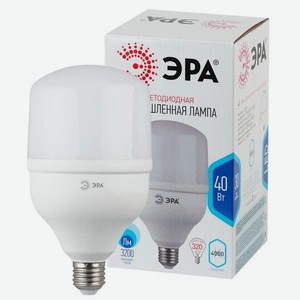 Лампа LED Эра E27, груша, 40Вт, LED Power T120-40W-4000-E27, одна шт. [б0027005]