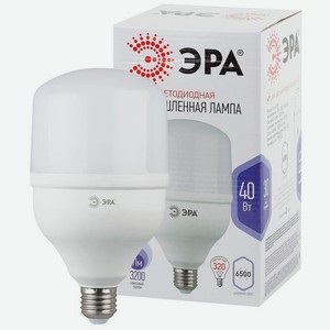 Лампа LED Эра E27, груша, 40Вт, LED Power T120-40W-6500-E27, одна шт. [б0027006]