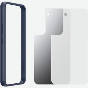Чехол (клип-кейс) Samsung Frame Cover, для Samsung Galaxy S22, темно-синий/прозрачный [ef-ms901cnegru]