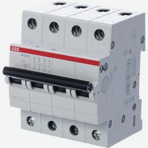 Выключатель автоматический ABB SH204L C16 (2CDS244001R0164) 16A тип C 4.5kA 4П 400В 4мод белый