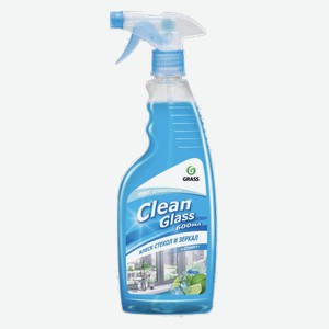 Средство для мытья стёкол,окон,пластика и зеркал GRASS Clean Glass голубая лагуна 600мл