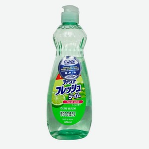 Жидкость Funs для мытья посуды-овощей-фруктов лайм, 600мл Япония