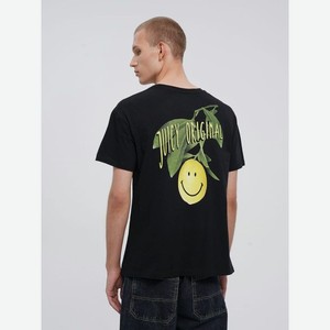 Свободная хлопковая футболка с принтом лимона на спине