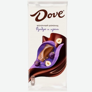 Шоколад Dove молочный с изюмом и фундуком, 90 г