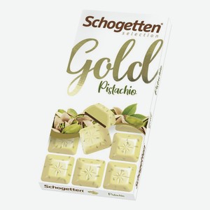 Шоколад Schogetten Gold белый с дробленой фисташкой 100 г