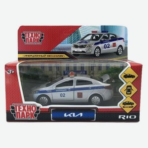 Машина металлическая «Технопарк» Kia Rio Полиция инерция, 12 см