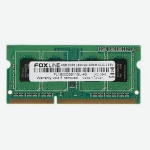 Оперативная память 4Gb DDR3 FL1600D3S11S1-4G Foxline
