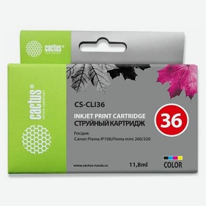 Картридж струйный CS-CLI36 цветной для Canon Pixma 260 11.8мл Cactus