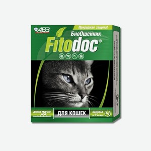 Агроветзащита fitodoc ошейник репеллентный био для кошек (32 г)