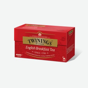 Чай черный Twinings English Breakfast Tea в пакетиках, 25 шт