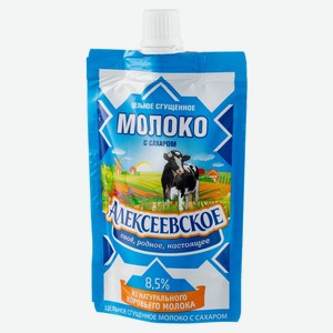 Молоко сгущенное «Алексеевское» цельное с сахаром БЗМЖ, 100 г