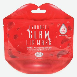 Патчи для губ Beauugreen Hydrogel Glam Lip Mask Rose с розой, 1 шт