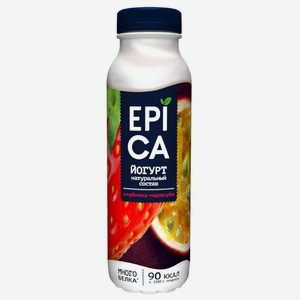 Йогурт питьевой Epica клубника-маракуйя 2.5%, 290 г