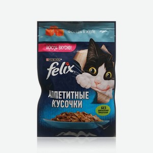 Влажный корм для кошек Felix Аппетитные кусочки   Форель в желе   75г