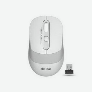 Мышь A4Tech Fstyler FG10S белый/серый silent беспроводная USB (4but)