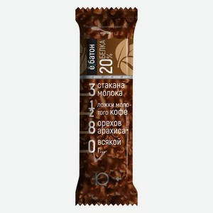 Батончик глазированный `Ё батон` со вкусом кофе, с арахисом в шоколаде 40 г