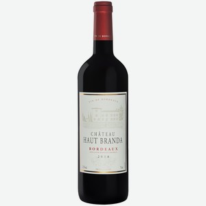 Вино Chateau Haut Branda Bordeaux AOC красное сухое, 0.75л Франция