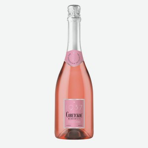 Вино игристое Советское шампанское розовое полусладкое 11,5%, 0,75 л